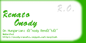 renato onody business card